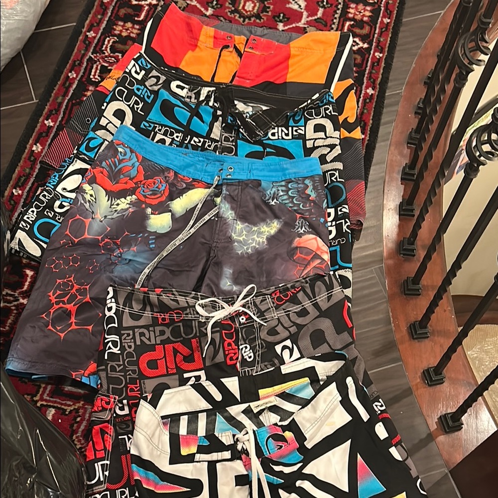 Multiples Men's Swim Board Shorts - Vibrant Multicolor